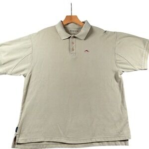 SIMMS Mens Large Short Sleeve Fishing Polo Shirt 3XDRY Embroidered Fish